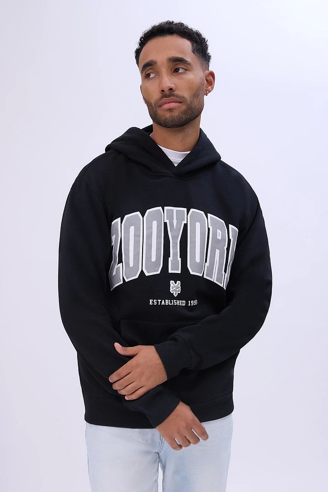 Zoo York Mens Varsity Puff Logo Hoodie