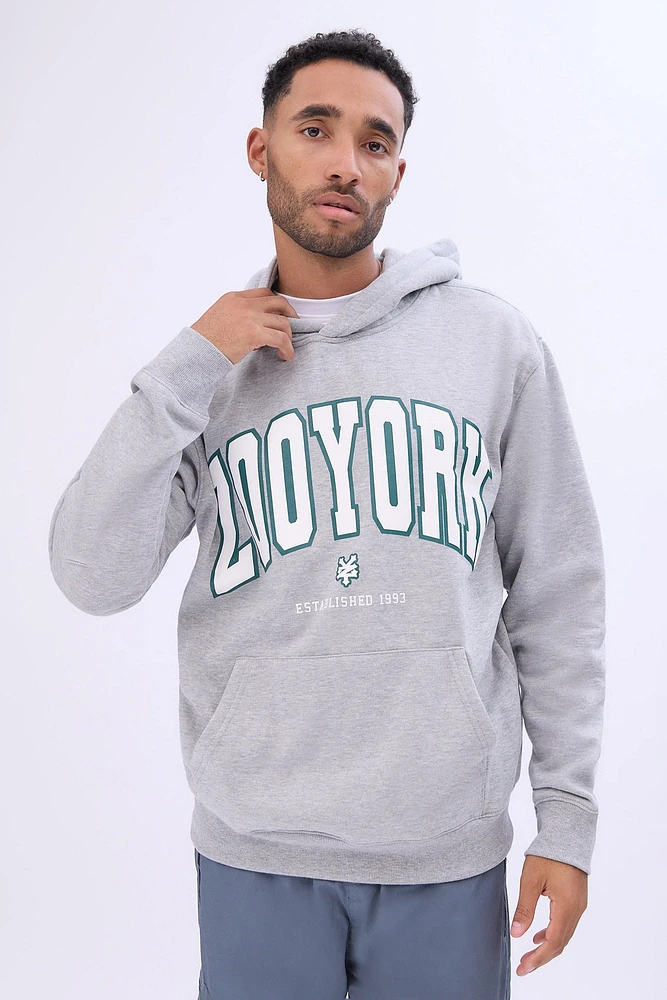 Zoo York Mens Varsity Puff Logo Hoodie