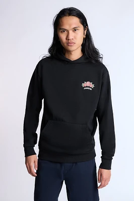 Arsenic Mens Rose Graphic Hoodie