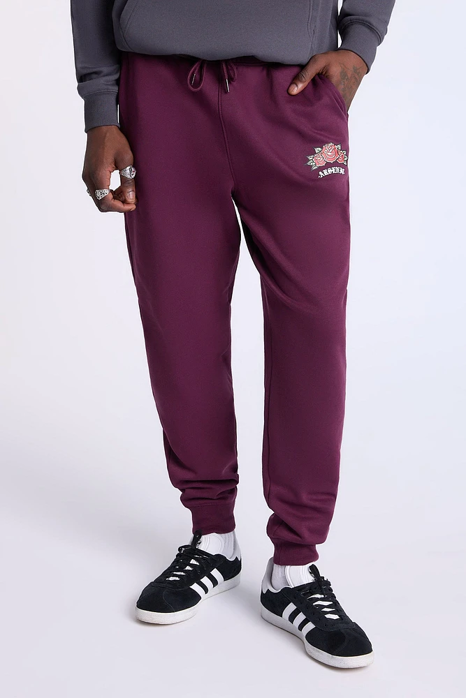 Jogger en molleton imprimé rose Arsenic homme