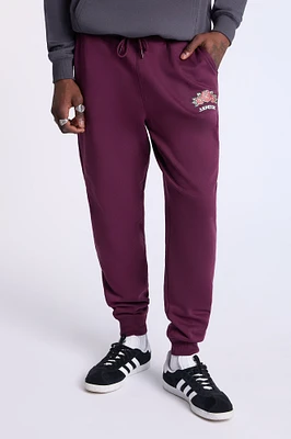 Jogger en molleton imprimé rose Arsenic homme