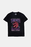 T-shirt délavé à l'acide imprimé Toronto Raptors homme