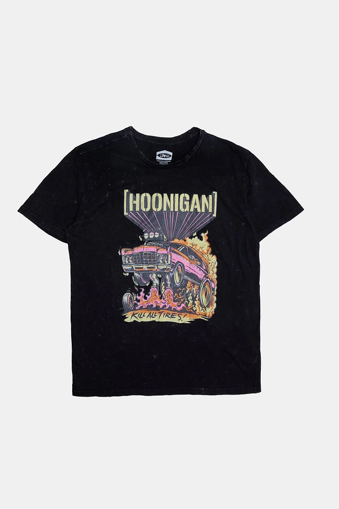 Mens Hoonigan Acid Wash T-Shirt