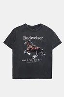 T-shirt délavé imprimé Budweiser homme