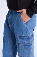 West49 Mens 4 Pocket Cargo Jeans