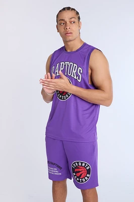 Mens Toronto Raptors Purple Mesh Shorts