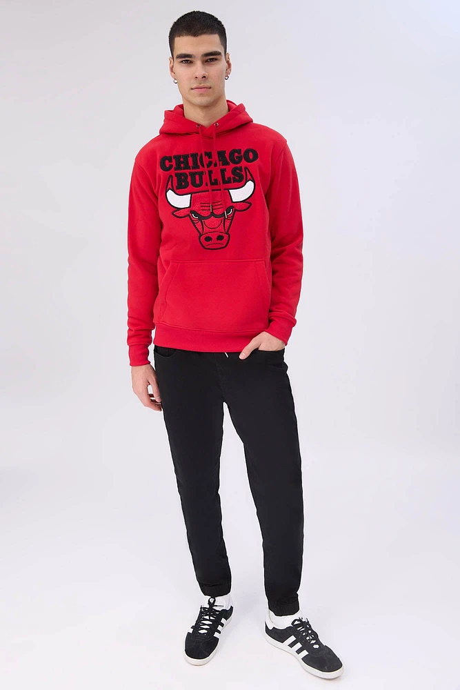 Haut à capuchon logo chenille Chicago Bulls homme