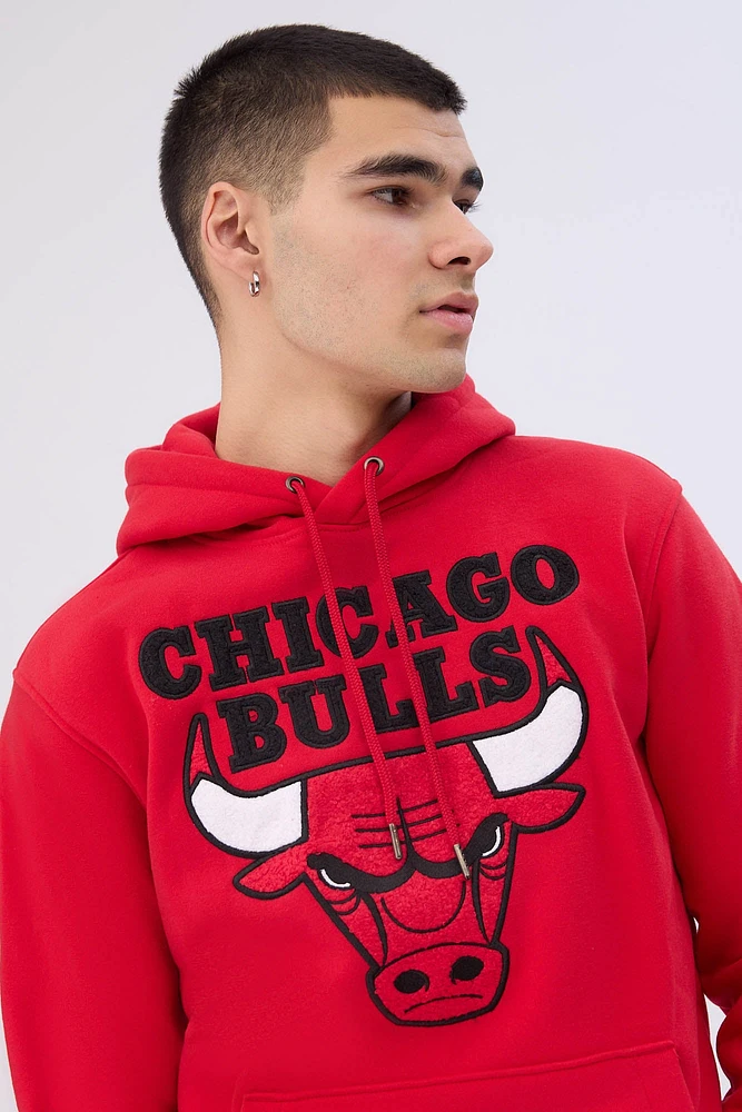 Haut à capuchon logo chenille Chicago Bulls homme