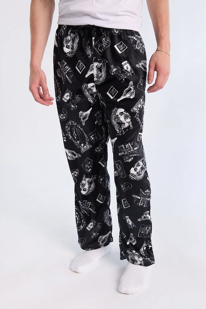 Bas de pyjama en polaire imprimé Beetlejuice homme