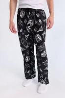 Bas de pyjama en polaire imprimé Beetlejuice homme