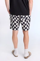Short de plage 8" imprimé damier Arsenic homme
