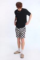 Short de plage 8" imprimé damier Arsenic homme