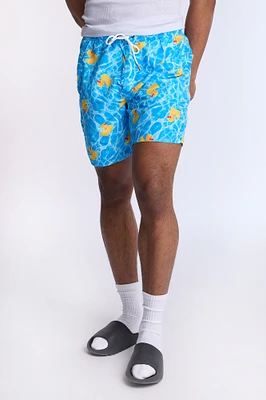 Arsenic Mens Rubber Duckie Print Beach Shorts