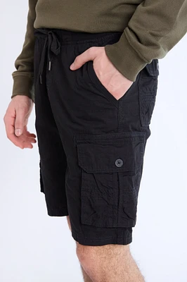 Short jogger cargo en sergé homme