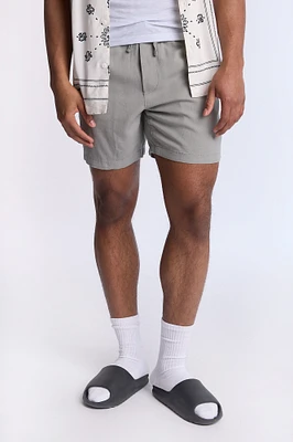 Arsenic Mens Linen-Blend Shorts