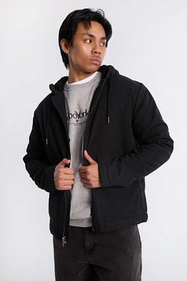 Arsenic Mens Sherpa Lined Twill Jacket