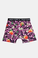 Boxer imprimé aubergines et pêches Zoo York homme