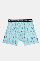 Zoo York Mens Pink Flamingo Print Boxer Brief