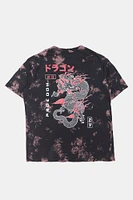 T-shirt tie-dye imprimé dragon Zoo York Homme