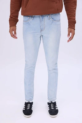 Mens Light Blue Super Skinny Jeans