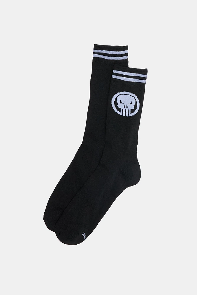 Mens The Punisher Logo Crew Socks