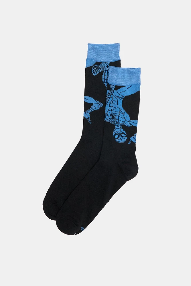 Mens Spider-Man Crew Socks