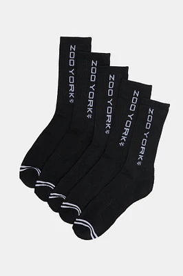 Zoo York Mens 5-Pack Athletic Crew Socks