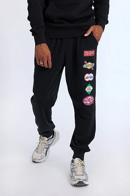 Zoo York Mens Multi Logo Fleece Jogger