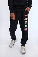 Zoo York Mens Multi Logo Fleece Jogger