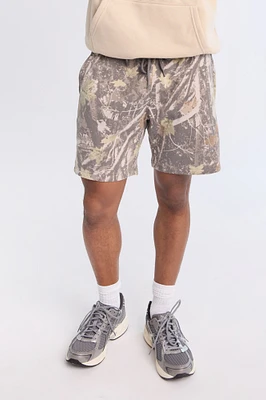 Mens Tree Camo Fleece Shorts