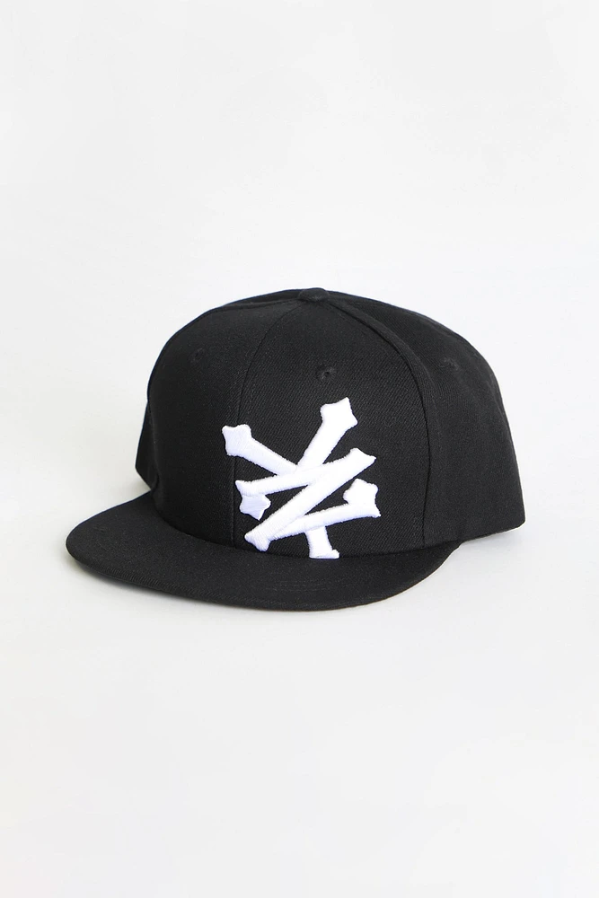 Zoo York Mens Slanted Logo Flat Bim Hat