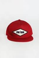 Zoo York Mens Logo Patch Flat Brim Hat