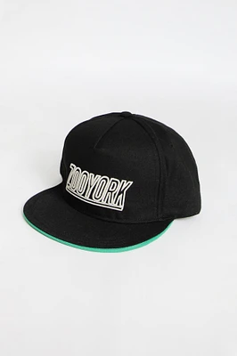 Zoo York Mens Block Logo Flat Brim Hat