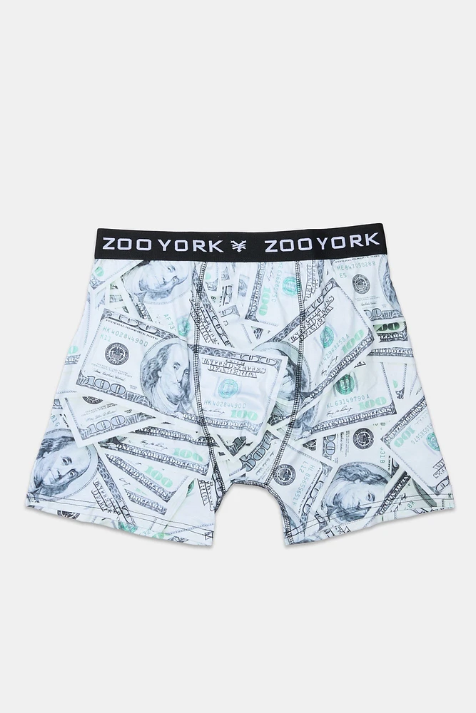 Boxer imprimé dollars Zoo York homme