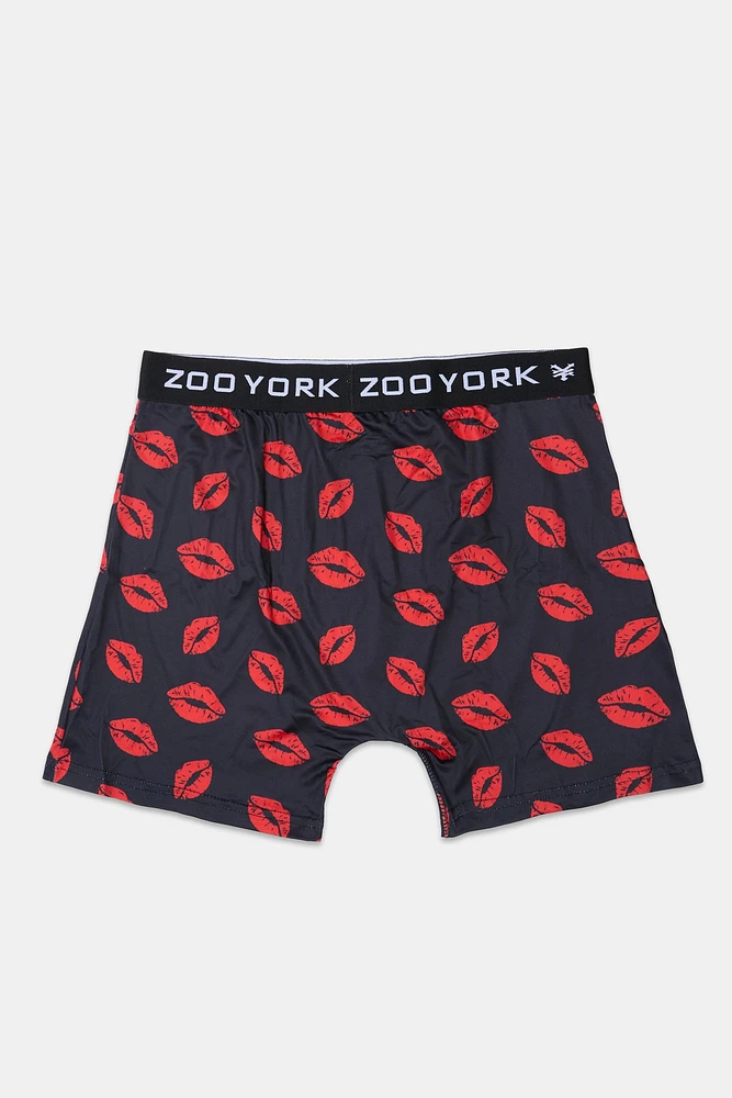 Boxer imprimé lèvres rouges Zoo York homme