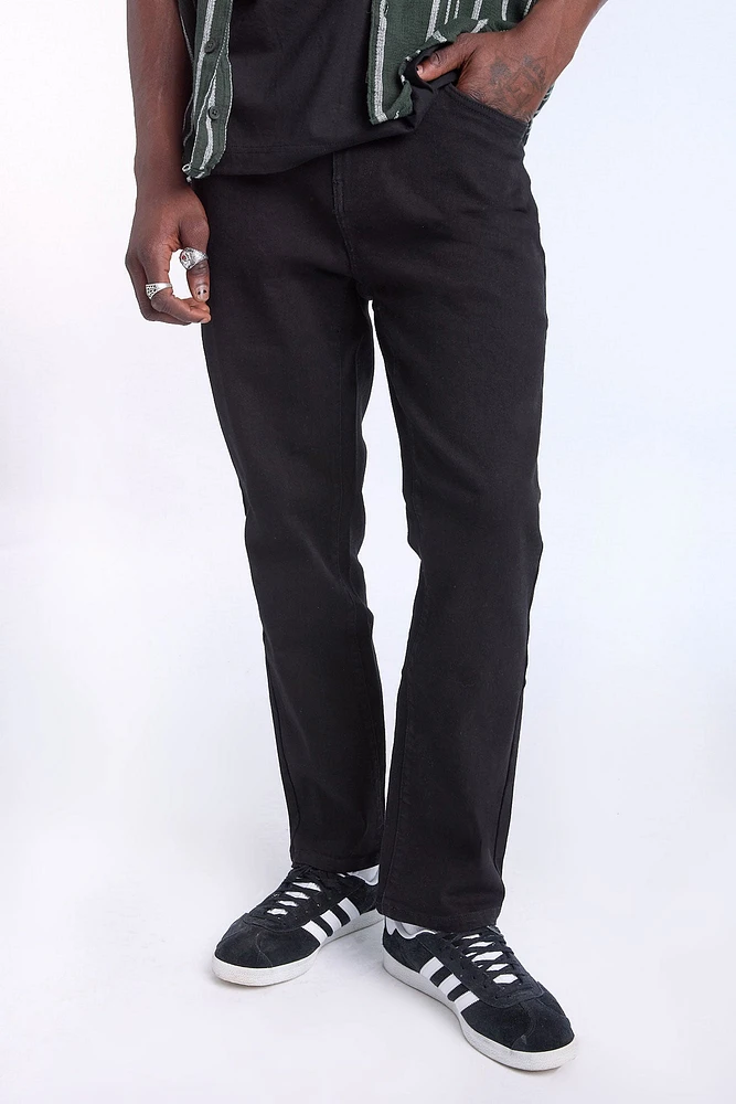Mens Straight Leg Black Jeans