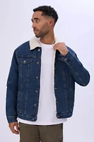 Veste en denim doublée sherpa West49 homme