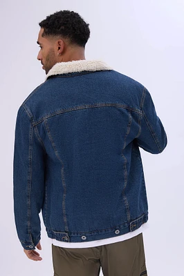 Veste en denim doublée sherpa West49 homme