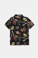 Arsenic Youth Tattoo Print Button-Up