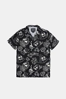 Arsenic Youth B&W Fruit Skulls Button-Up