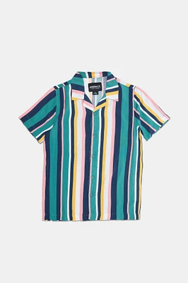 Chemise imprimée à rayures verticales Arsenic junior
