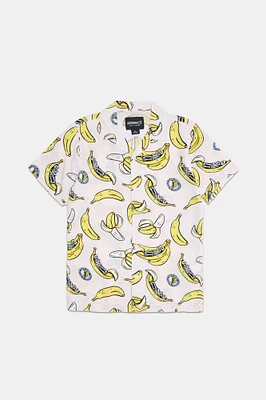 Arsenic Youth Banana Skeleton Button-Up