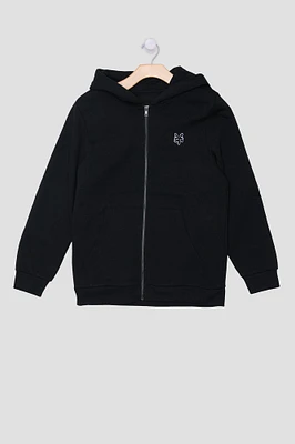 Zoo York Youth Embroidered Logo Zip-Up Hoodie