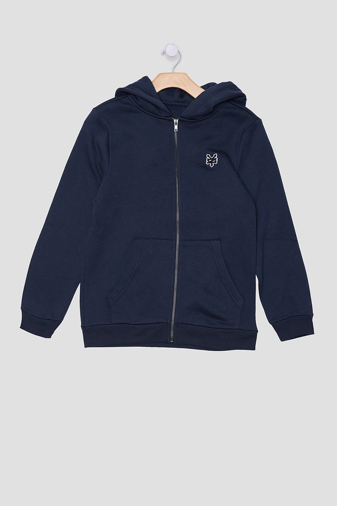 Zoo York Youth Embroidered Logo Zip-Up Hoodie