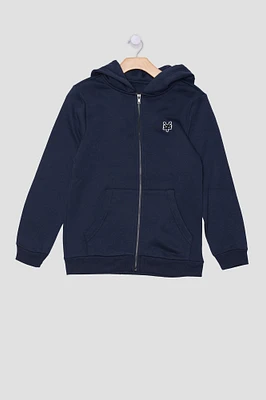 Zoo York Youth Embroidered Logo Zip-Up Hoodie
