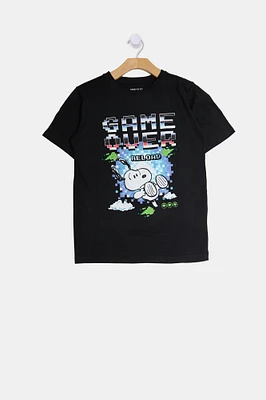 T-shirt imprimé Game Over Snoopy junior