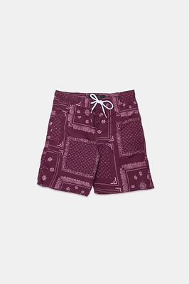 Arsenic Youth Bandana Print Beach Shorts