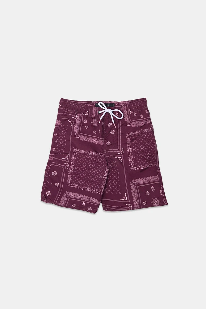 Short de plage imprimé bandana Arsenic junior