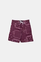 Short de plage imprimé bandana Arsenic junior