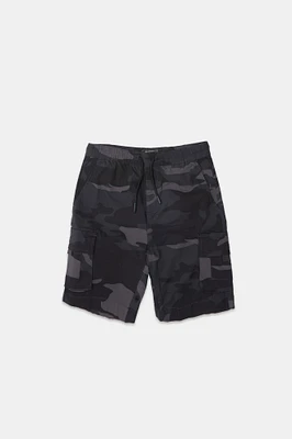 Short cargo en popeline 9" Arsenic junior